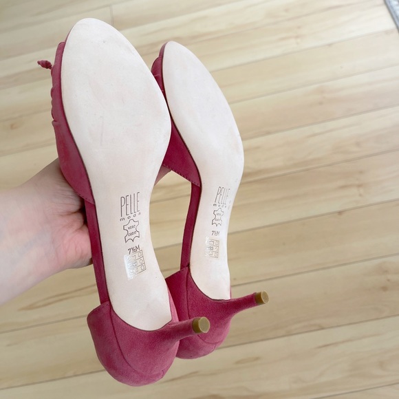 NWT genuine suede kitty heel pumps - Picture 2 of 3